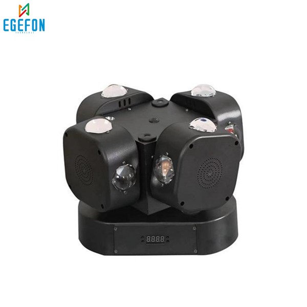 Gold Audio LED-E028 Model Dört Başlıklı LED Beam ve Halo'lu Lazer Sahne Işığı