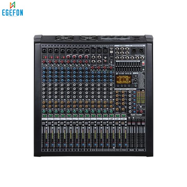 Gold Audio ELITE-ATX 216P Model 16 Kanal Profesyonel Power Mikser USB/MP3/Bluetooth