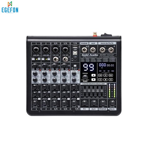 Gold Audio ELITE-SMA 8P Model 8 Kanal Profesyonel Power Mikser 