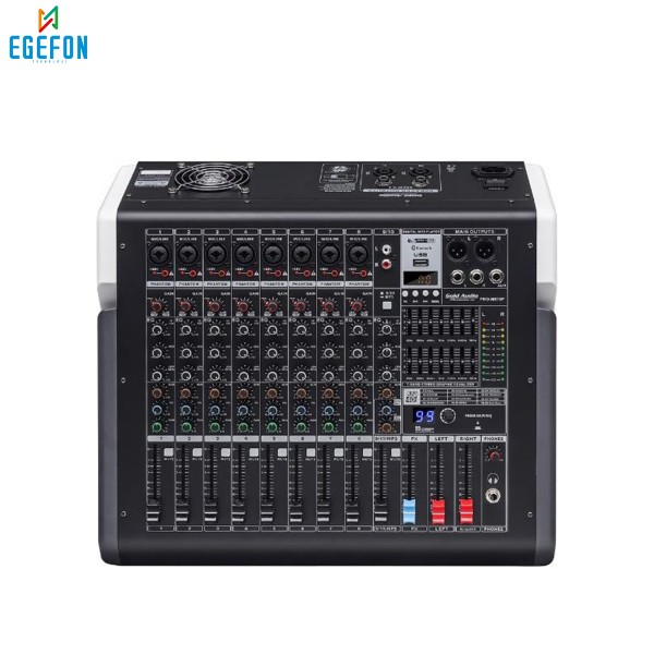 Gold Audio PRO-M810P Model Profesyonel Power Mikser Mp3 çalar, USB kayıt, Bluetooth