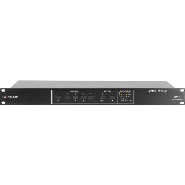 Klangmeister EM-4 Model 8 Kanal Acil Mesaj Kayıt Ünitesi Klangmeister EM-4 Model 8 Kanal Acil Mesaj Kayıt Ünitesi