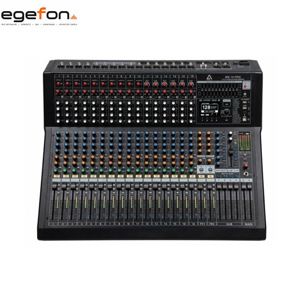 Klangmeister MX-16 PRO 16 Kanal 2x128 DSP Profesyonel Mikser