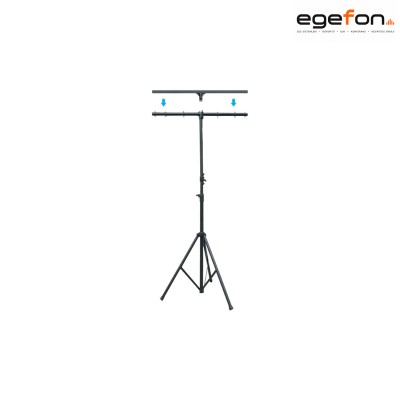 Klangtech STL-801 235-340cm Yükseklik 125cm Kollu Vidalı Kilitlemeli Siyah Üç Ayak Işık Sehpası