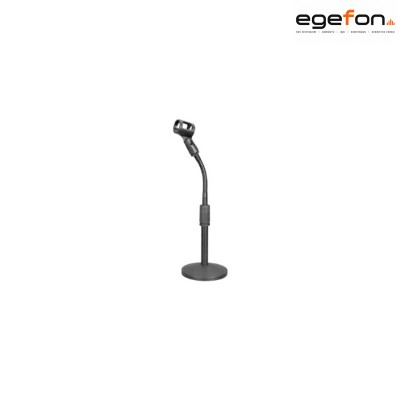 Klangtech STM-202 35-49cm Ayarlanabilir Yuvarlak Döküm Ayaklı Çevirmeli Siyah Masaüstü Kısa Mikrofon Sehpası