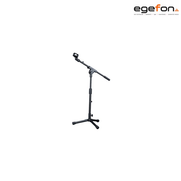 Klangtech STM-204 38-65cm 40cm kollu üç ayaklı siyah masaüstü akrobat mikrofon sehpası
