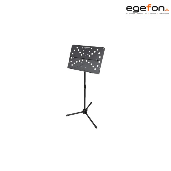 Klangtech STN-302 75-120cm ayarlanabilir 44x33cm tablalı üç ayaklı siyah şef tipi nota sehpası