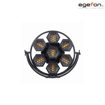 Gold Audio PPL-Halo72 7x60W COB LED 126 RGB LED DMX512 RDM Retro Sahne LED Efekt Işığı