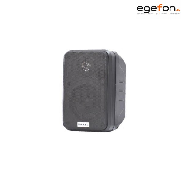 Mickle MS535 2 yollu 60W 8 ohm siyah ABS duvar hoparlörü 5 inç bas 3/4 inç tiz mafsallı montaj ayaklı