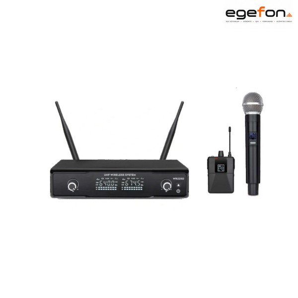Machtig EU2100EY 1 El 1 Yaka 50 Kanal UHF 550-610MHz LCD Dijital Ekranlı Kablosuz Mikrofon Sistemi