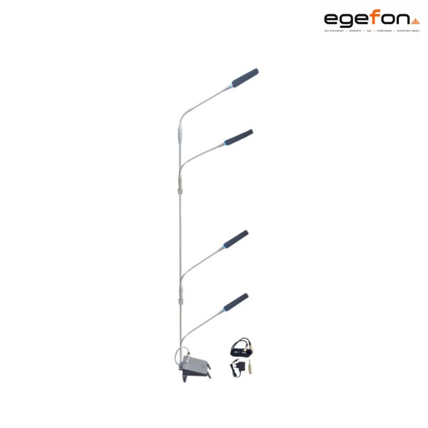 Machtig KG4414 80cm Gümüş Phantom Kondansatör 3 Pin XLR Erkek Profesyonel Koro Mikrofonu