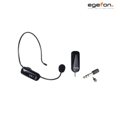 Machtig U3101H Model 20 Kanal UHF 550-610MHz LCD Dijital Ekranlı Tekli Kablosuz Headset Baş Tipi Mikrofon Sistemi