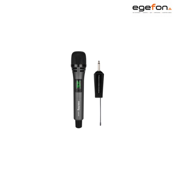 Machtig U4301E 32 Kanal UHF 550-610MHz LCD Dijital Ekranlı Tek El Kablosuz Mikrofon ve Bataryalı Alıcı