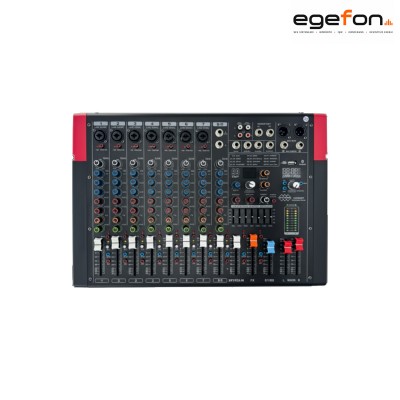 Globe Acoustic GPM706 7 Kanal 600W-4Ω 5 Mikrofon 1 Stereo Giriş 99 DSP 7 Band EQ Bluetooth USB Kayıt 48V Phantom Power Mikser