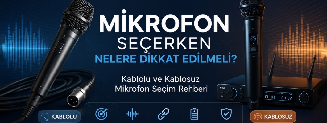 Mikrofon Seçerken Nelere Dikkat Edilmeli? Kablolu ve Kablosuz Mikrofon Seçim Rehberi
