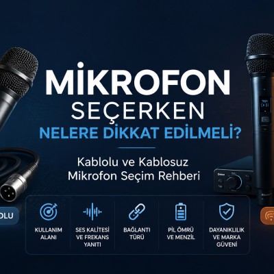Mikrofon Seçerken Nelere Dikkat Edilmeli? Kablolu ve Kablosuz Mikrofon Seçim Rehberi