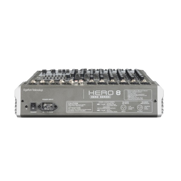 Klangmeister HERO 8 Stüdyo Deck Mikser BT/USB/REC/MP3