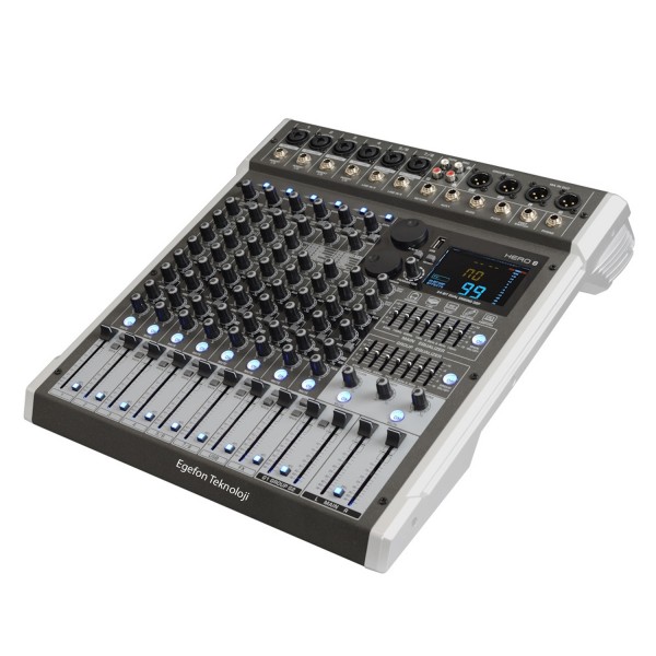 Klangmeister HERO 8 Stüdyo Deck Mikser BT/USB/REC/MP3