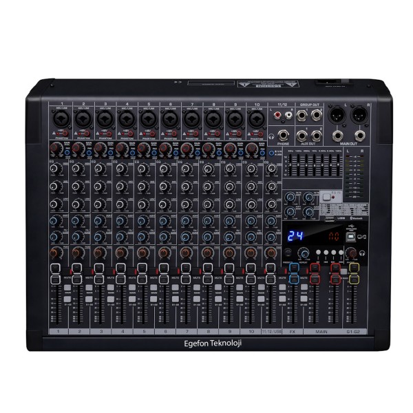 Klangmeister M12 Seri Profesyonel Deck Mikser BT/USB/REC Klangmeister M12 Seri Profesyonel Deck Mikser BT/USB/REC