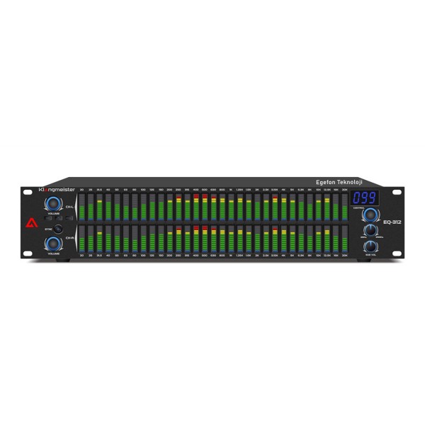 Klangmeister EQ-312 Model 2x31 Kanal Dijital Ekolayzer