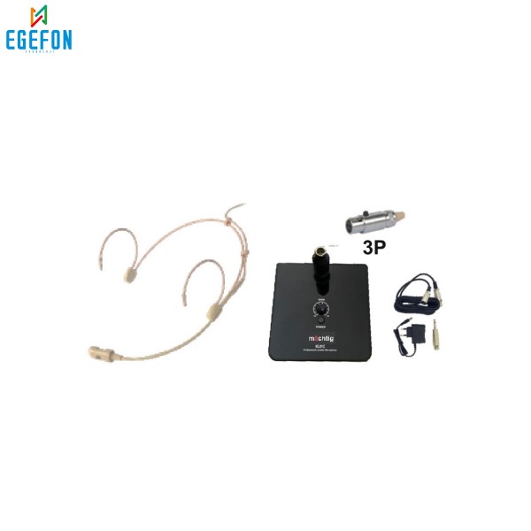 Machtig KLH602C Model 6mm Kapsül-Phantom Kulak Mikrofonu Headset
