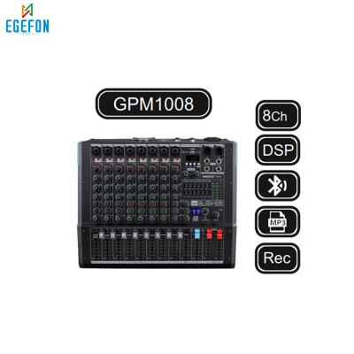 Machtig GPM1008 Model Profesyonel Power Mikser Mp3 çalar, USB kayıt, Bluetooth