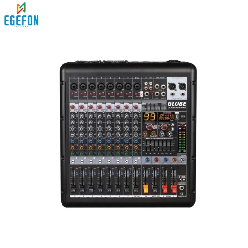 Globe Acoustic GTP890 Model Profesyonel Power Mikser Mp3 çalar, USB kayıt, Bluetooth