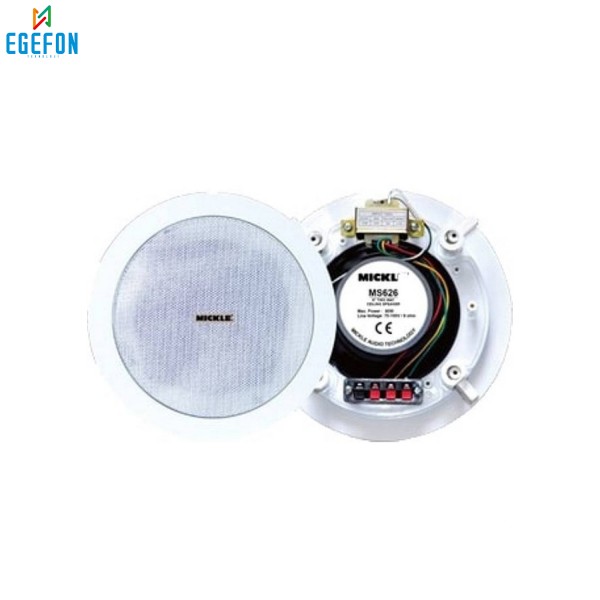 Mickle MS626 Model 2 Yollu ABS Beyaz Tavan Hoparlörü