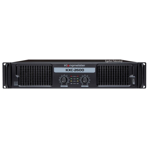 Klangmeister KXC-2600 Model 100V Çıkışlı Power Amplifikatör Klangmeister KXC-2600 Model 100V Çıkışlı Power Amplifikatör
