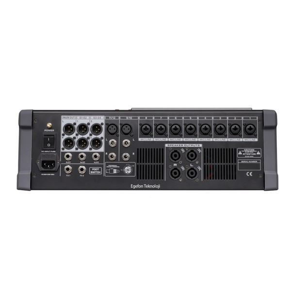 Klangmeister LIVE 12P-4X Model Profesyonel Sahne Power Mikser USB / Bluetooth