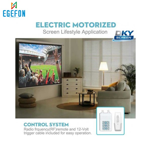Dkyscreen DM-20 Model Motorlu Projeksiyon Perdesi (200x200cm)