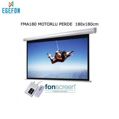 Fonscreen FMA180 Model 180x180cm Motorlu Projeksiyon Perdesi