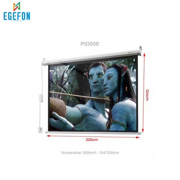 HAVIT PS100E Model Motorlu Projeksiyon Perdesi 100 inch