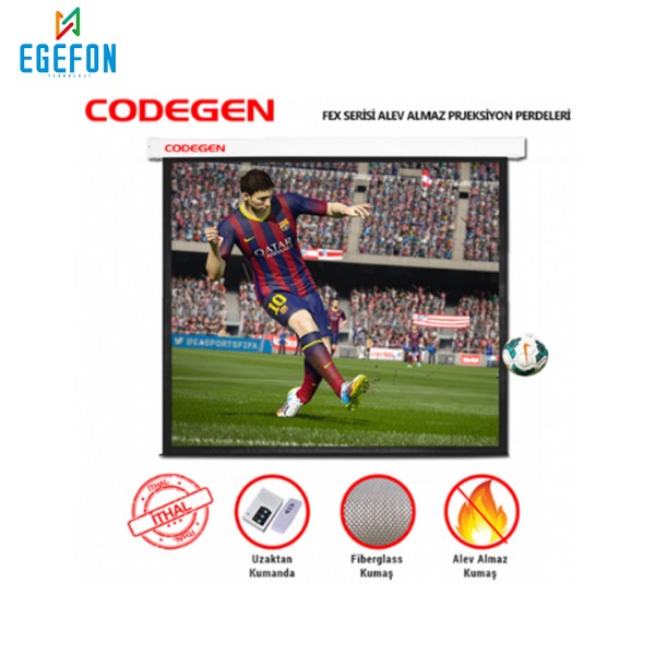 Codegen FEX-30 Model Motorlu Projeksiyon Perdesi (300x225cm)