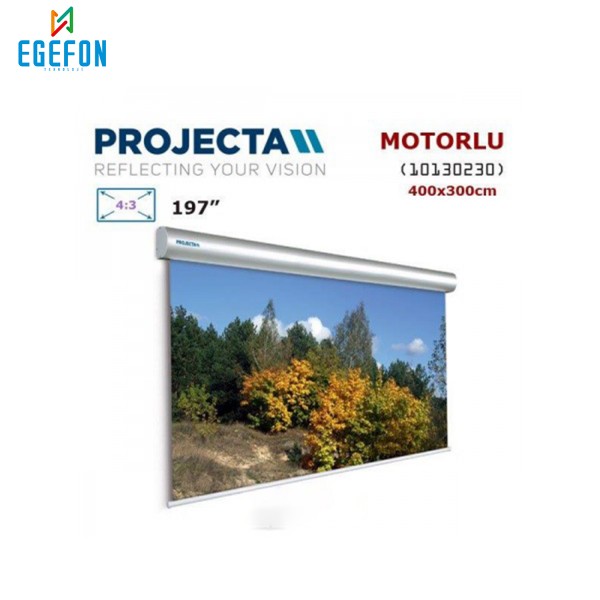 Projecta 10130230 Motorlu Projeksiyon Perdesi (400x300cm)