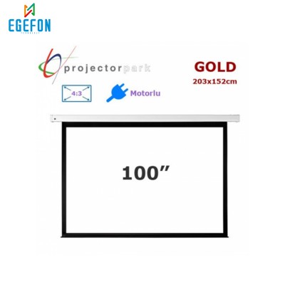 Projectorpark Gold Motorlu Projeksiyon Perdesi (203x152cm)