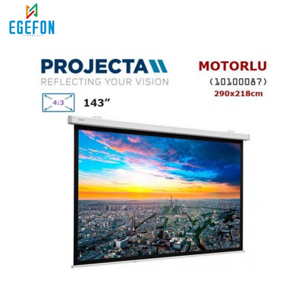 Projecta 10100087 Motorlu Projeksiyon Perdesi (290x218cm)
