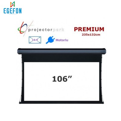 Projectorpark Premium Motorlu Projeksiyon Perdesi (235x132cm)