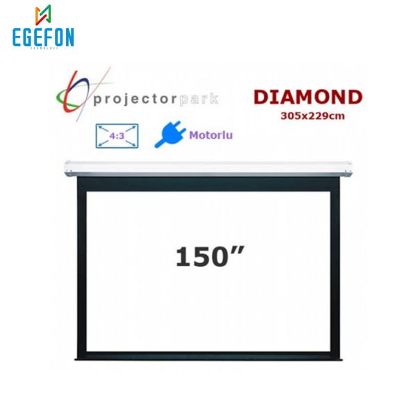 Projectorpark Diamond Motorlu Projeksiyon Perdesi (305x229cm) Projectorpark Diamond Motorlu Projeksiyon Perdesi (305x229cm)