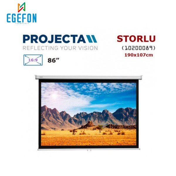 Projecta 10200089 Model Storlu Projeksiyon Perdesi (190x107cm)
