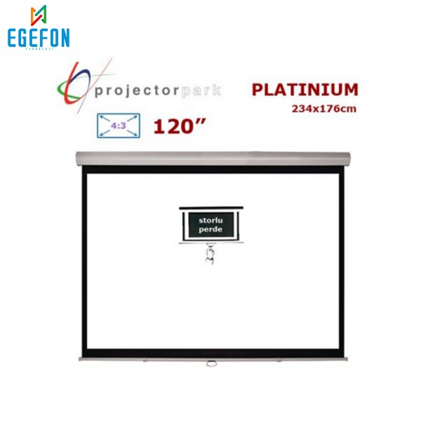 Projectorpark Platinium Storlu Projeksiyon Perdesi (234x176cm)