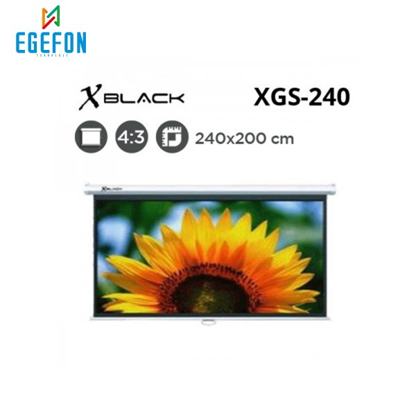 Xblack XGS-240 Model Storlu Projeksiyon Perdesi (240x200cm)