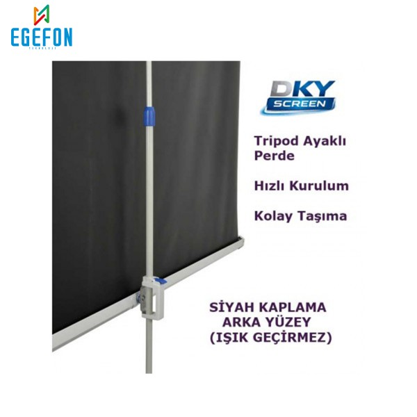 Dkyscreen DT-24 Model Tripod Ayaklı Projeksiyon Perdesi (240x200cm)