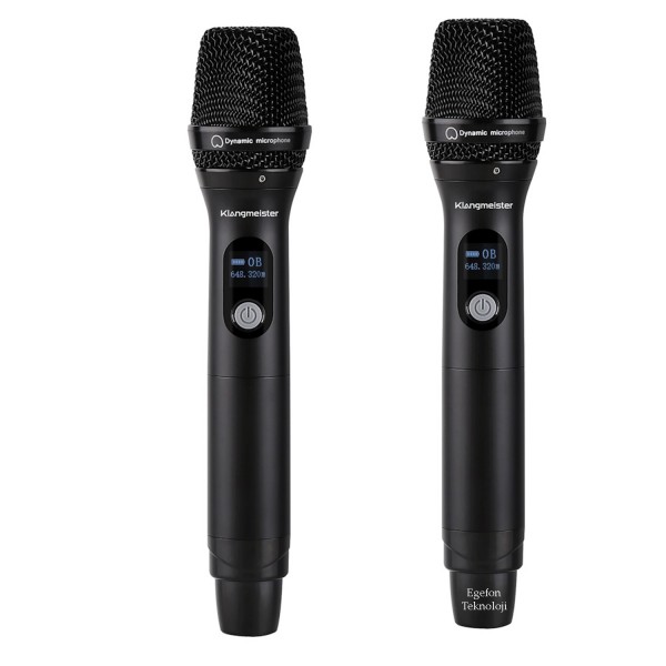 Klangmeister UW-402EE Model Şebekesiz Mini Telsiz Mikrofon